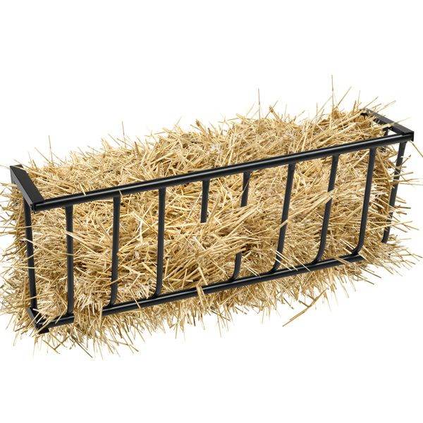 Purrfect Pet Kingdom metal pet travel car roof rack filled with hay for outdoor transport