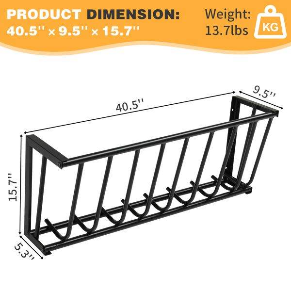 Purrfect Pet Kingdom pet travel car roof rack with black metal frame and dimensions 40.5 x 9.5 x 15.7 inches