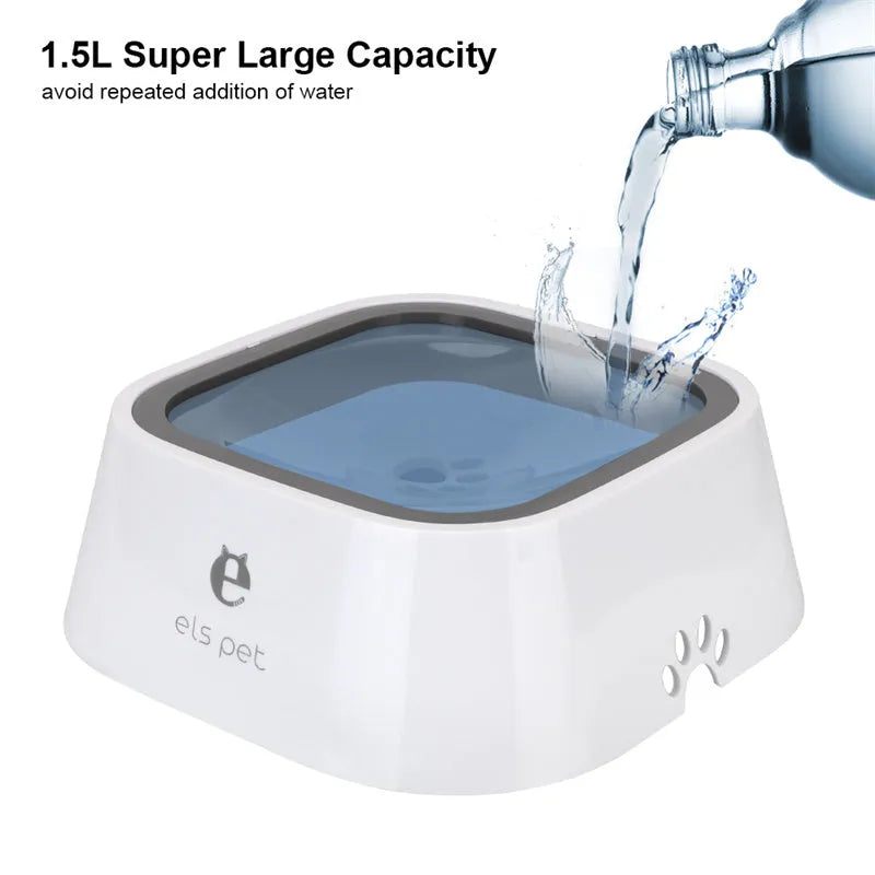 Pet Zen - 1.5L Cat Dog Water Bowl Carried Floating Bowl Anti-Overflow - 0