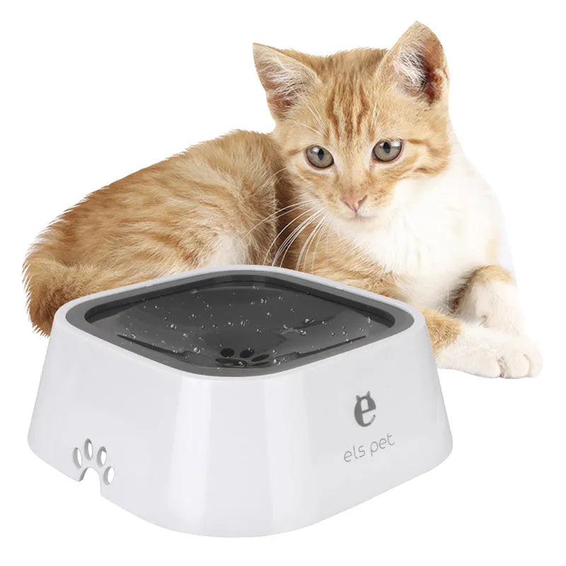 Pet Zen - 1.5L Cat Dog Water Bowl Carried Floating Bowl Anti-Overflow - 0