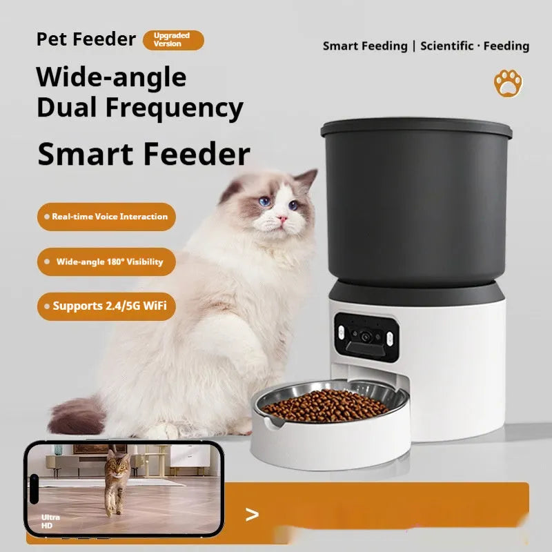 Pet Zen - 4l Smart Pet Feeder Wifi Remote Monitoring Camera - Auto Feeders