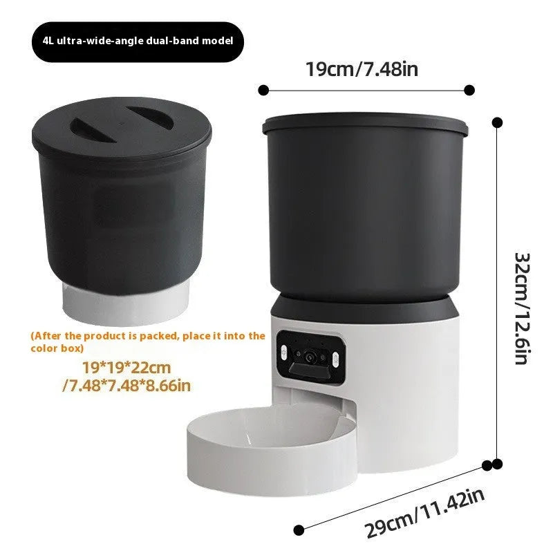 Pet Zen - 4l Smart Pet Feeder Wifi Remote Monitoring Camera - Auto Feeders