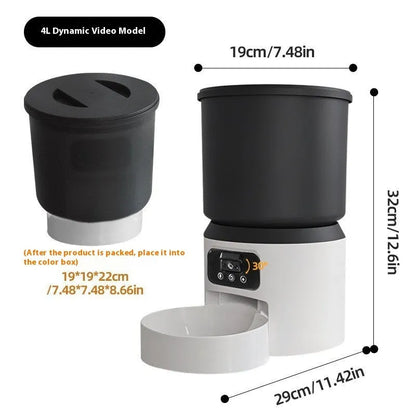 Pet Zen - 4l Smart Pet Feeder Wifi Remote Monitoring Camera - Auto Feeders