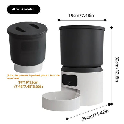 Pet Zen - 4l Smart Pet Feeder Wifi Remote Monitoring Camera - Auto Feeders