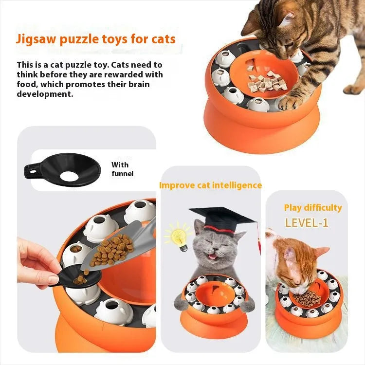 Pet Zen - Amazon Rotating Food Leakage Feeding Cat Bowl Puzzle Cat Toy - 0