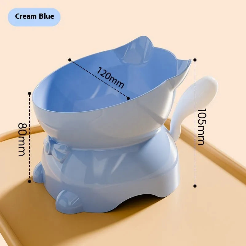 Pet Zen - Anti-fall Oblique Cat Feeding Bowl Stainless Steel by Pet Zen - 0