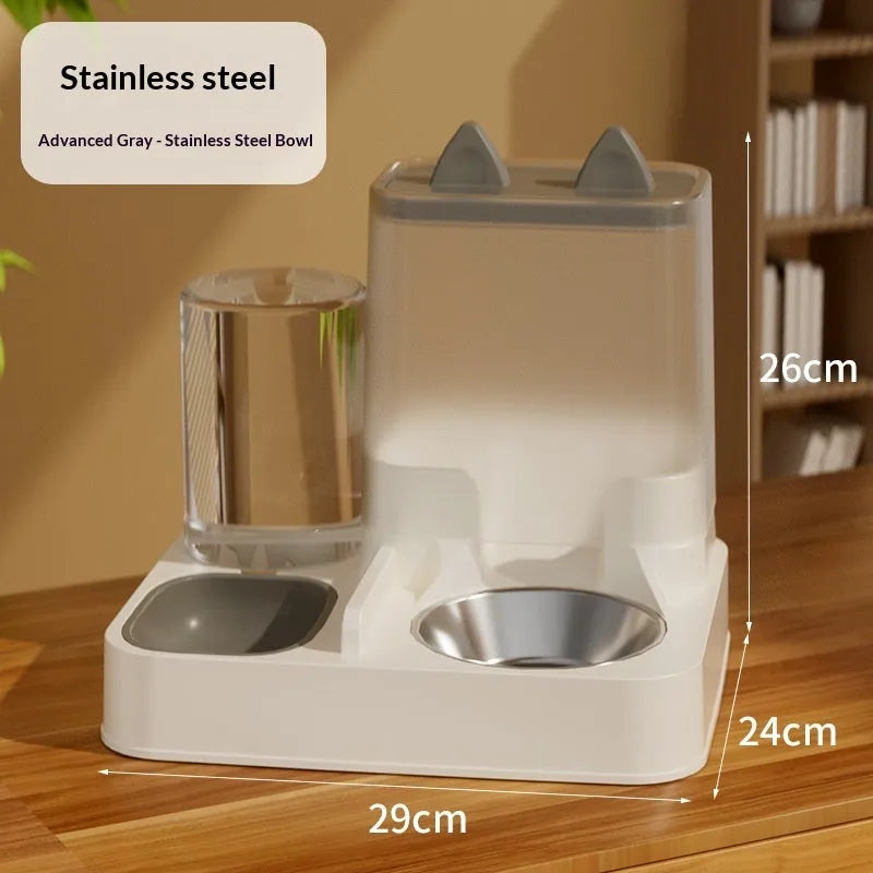 Pet Zen - Automatic Cat Food Feeder And Water Dispenser Combo Bowl For Cats - 0