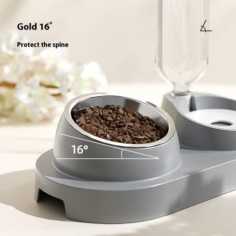 Pet Zen - Automatic Drinking Water Oblique Mouthed Cat Bowl - 0