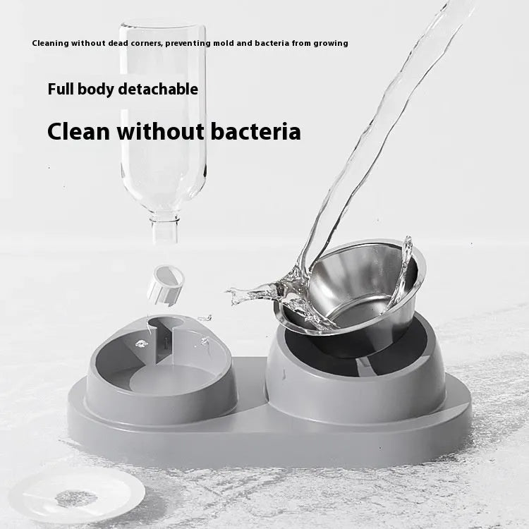 Pet Zen - Automatic Drinking Water Oblique Mouthed Cat Bowl - Bowls