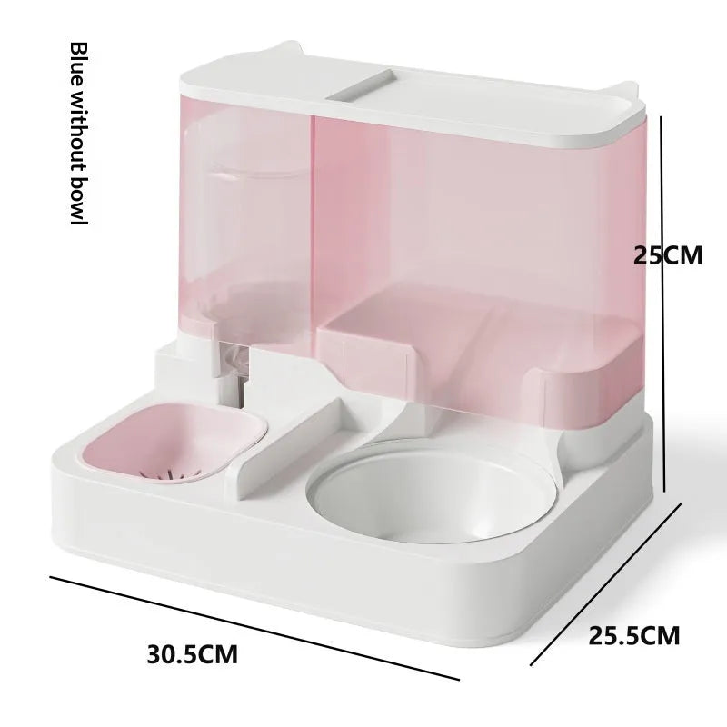 Pet Zen - Automatic Feeder And Water Fountain Combo Cat Food Bowl - 0