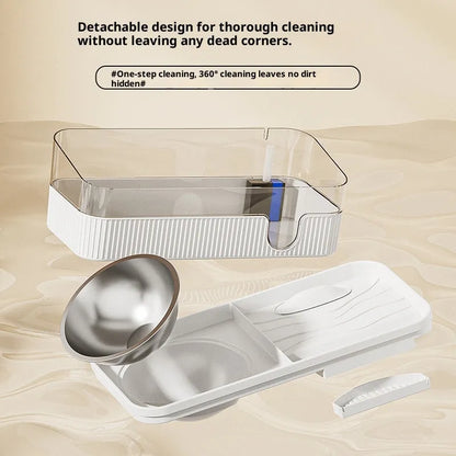 Pet Zen - Automatic Filtration And Circulation Large-capacity Cat Feeding And Drinking Water Dispenser - Pet Bowls & Feeders