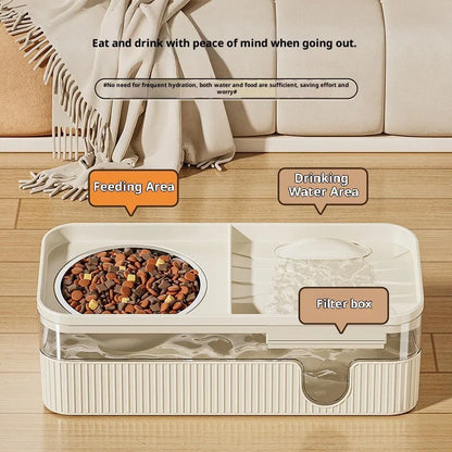 Pet Zen - Automatic Filtration And Circulation Large-capacity Cat Feeding And Drinking Water Dispenser - Auto Feeders