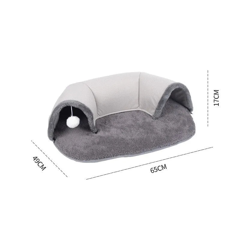 Pet Zen - Autumn And Winter Cat Nest Cat Tunnel Plush - 0