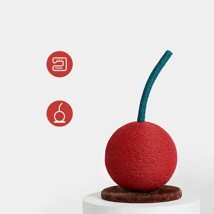 Pet Zen - Big Orange Cherry Cat Climbing Pet Fruit Toy - 0