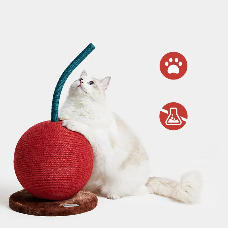 Pet Zen - Big Orange Cherry Cat Climbing Pet Fruit Toy - 0