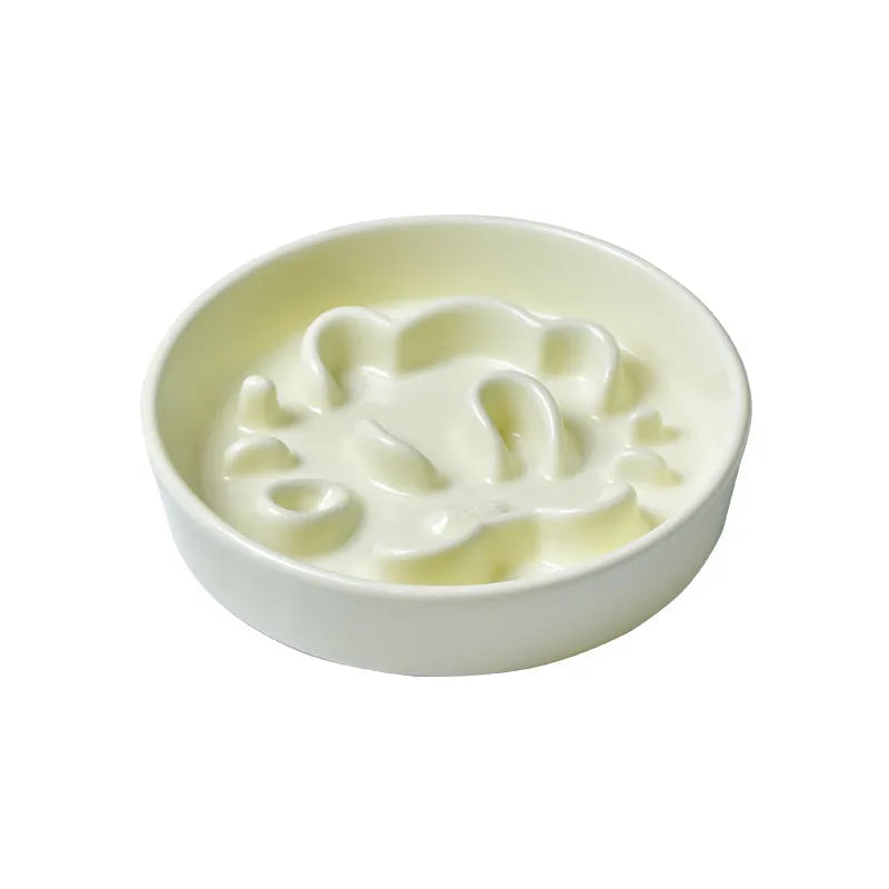 Pet Zen - Cartoon Ceramic Anti-Choking Slow Feeder Bowl for Your Pet - 0