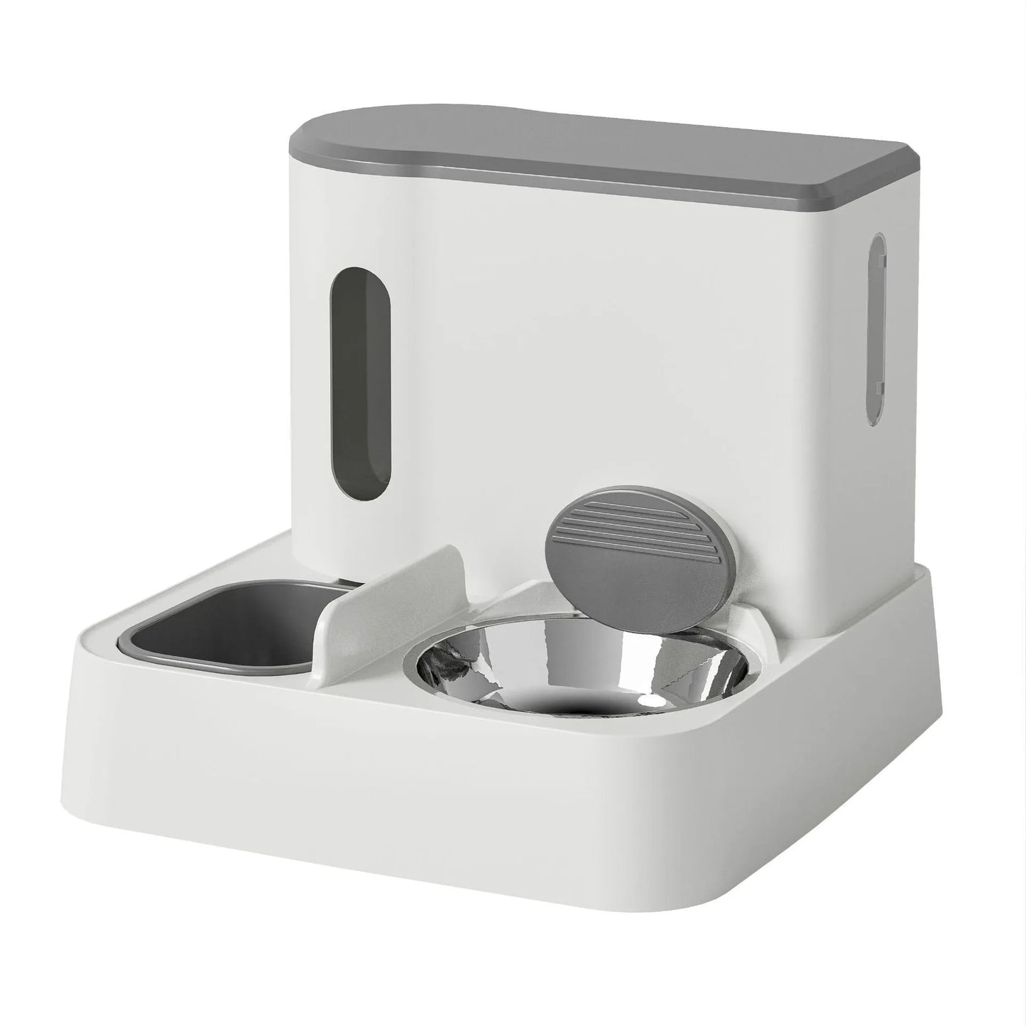 Pet Zen - Cat Automatic Pet Feeder Water Dispenser Integrated Double Bowl Drinking Pet - Pet Bowls & Feeders