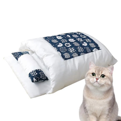 Pet Zen - Cat Bed Winter Removable Warm Cat Sleeping Bag Deep Sleep - 4