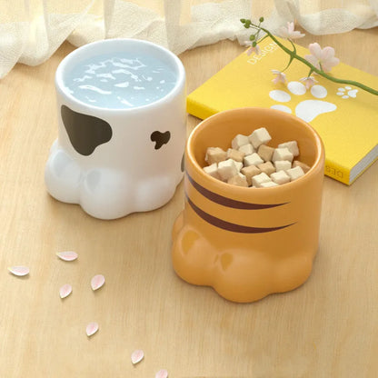 Pet Zen - Cat Bowl Ceramic High Foot Protection Cervical Spine Large Caliber Basin - Bowls