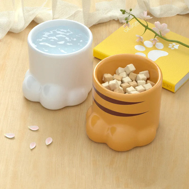 Pet Zen - Cat Bowl Ceramic High Foot Protection Cervical Spine Large - Bowls