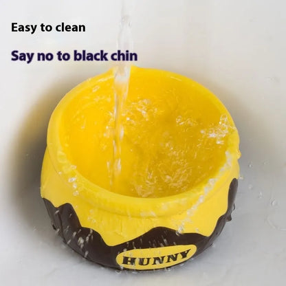 Pet Zen - Cat Bowl Food Basin Ceramic Dog Bowl High Foot Oblique Mouth - 0