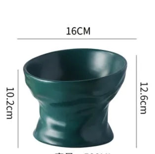 Pet Zen - Cat Bowl High Ceramic Protection Cervical Spine Dog Food - Bowls
