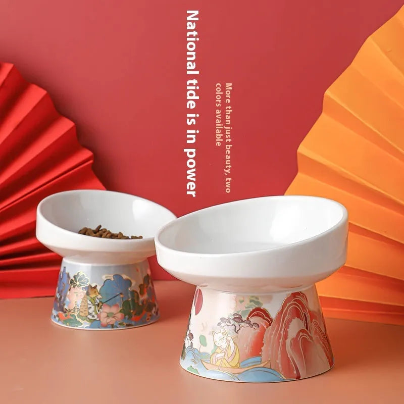 Pet Zen - Cat Bowl Pet Ceramic High Leg - Bowls