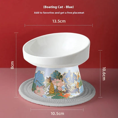 Pet Zen - Cat Bowl Pet Ceramic High Leg - 0
