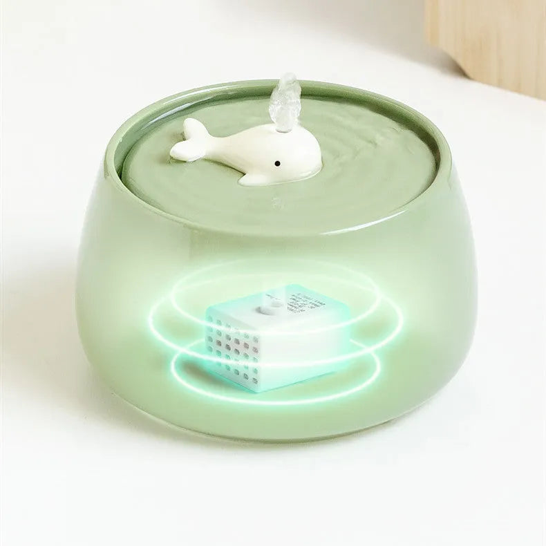 Pet Zen - Cat Ceramic Automatic Circulation Filtration Water Dispenser - 0