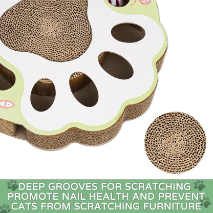 Pet Zen - Cat Claw Scratch Pad Cat Round Cat Scratcher Cardboard Toys - 4