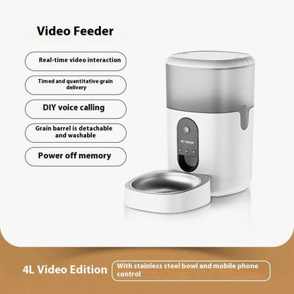 Pet Zen - Cat Food Automatic Timing Feeder Video Interactive Pet Cat Feeder - 0
