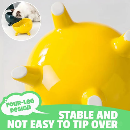 Pet Zen - Cat Food Bowl For Cats And Small Dog  Four-Legs Ceramic Cat - 4