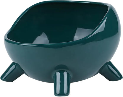 Pet Zen - Cat Food Bowl For Cats And Small Dog  Four-Legs Ceramic Cat - 4