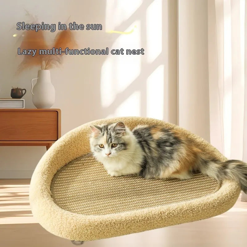 Pet Zen - Cat Scratch Board Cat Sofa Cat Nest Integrated Sisal Anti-dandruff Scratch-resistant Cat Claw Grinding Artifact ...