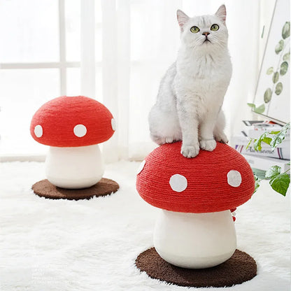 Pet Zen - Cat Scratch Board Mushroom Red Umbrella Scratching Board Cat Toy - Cat Scratching