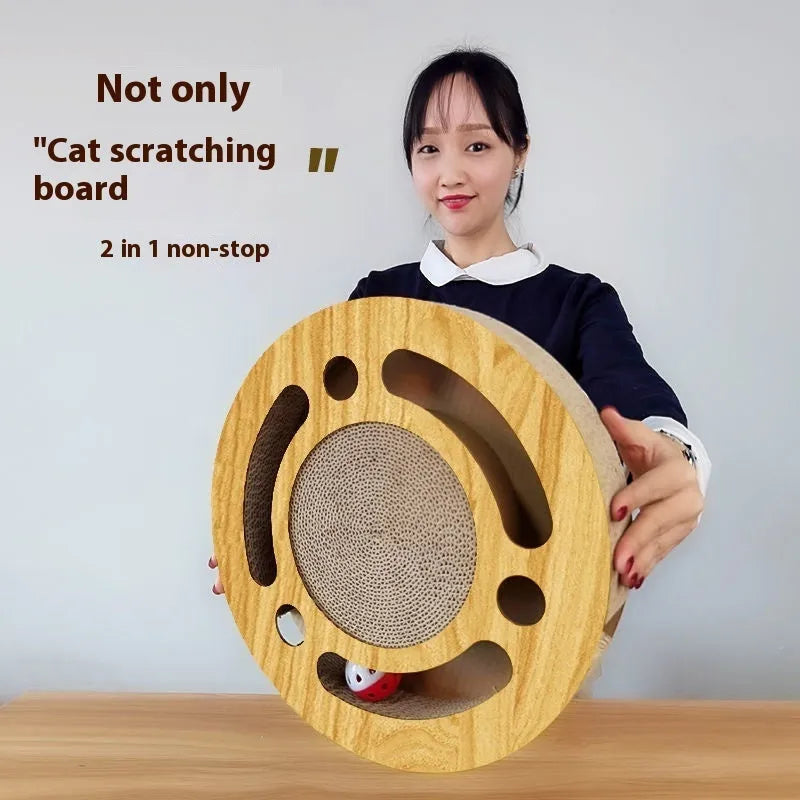Pet Zen - Cat Scratch Board Round Ball Grinding Claw Toy - Cat Scratching