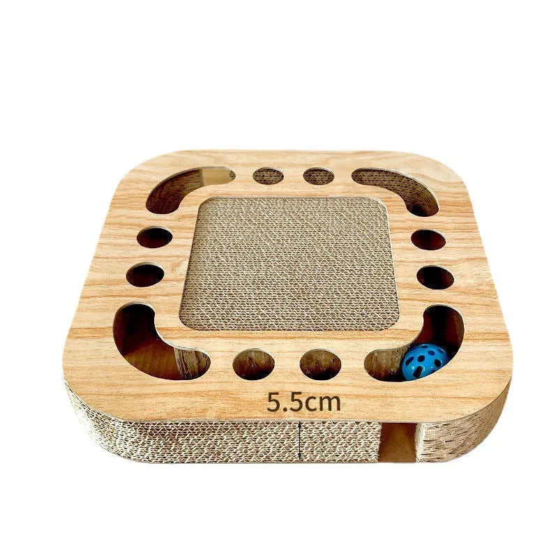 Pet Zen - Cat Scratch Board Round Ball Grinding Claw Toy - Cat Scratching