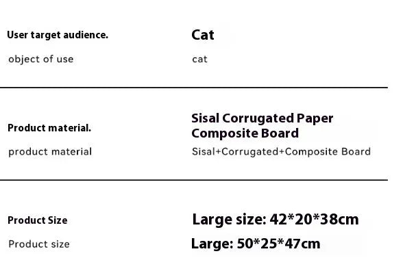 Pet Zen - Cat Scratch Board Wear-resistant Non-dandruff Vertical Sisal Scratch-resistant Self-Hi Relieving Stuffy Scratchi...