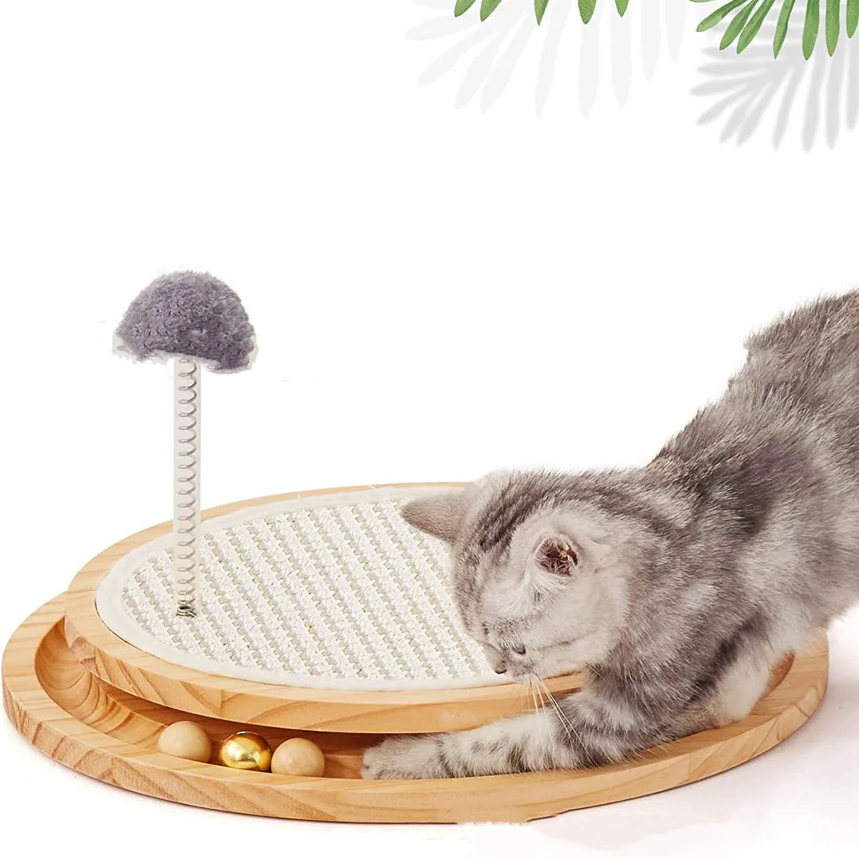 Pet Zen - Cat Scratching Pad Toy Turntable Two-in-one Intelligence - 0