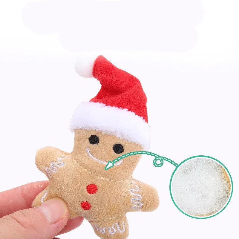 Pet Zen - Cat Toy Christmas Hat Gingerbread Man - Cat Toys