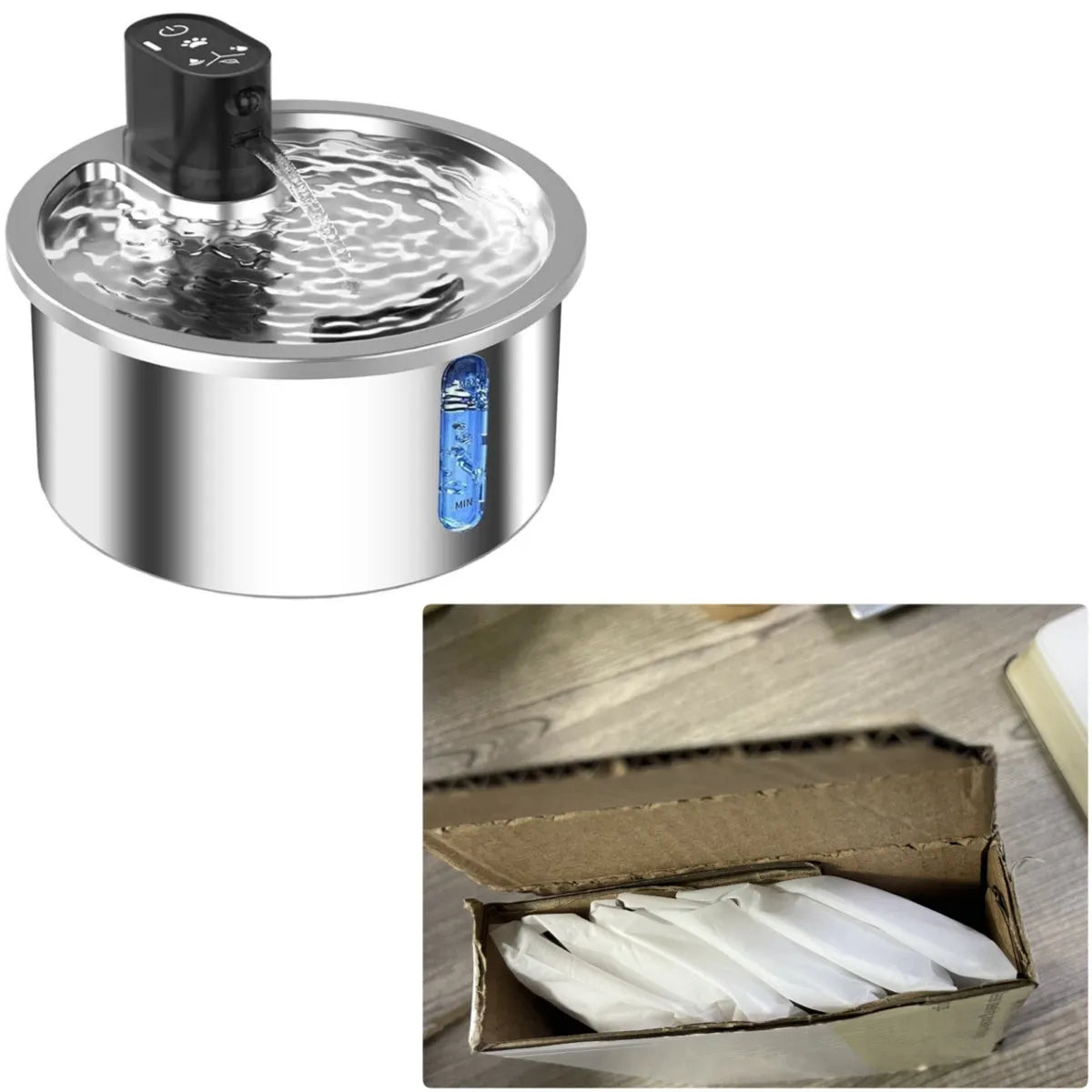 Pet Zen - Cat Water Fountain Stainless Steel Constant Temperature - 0