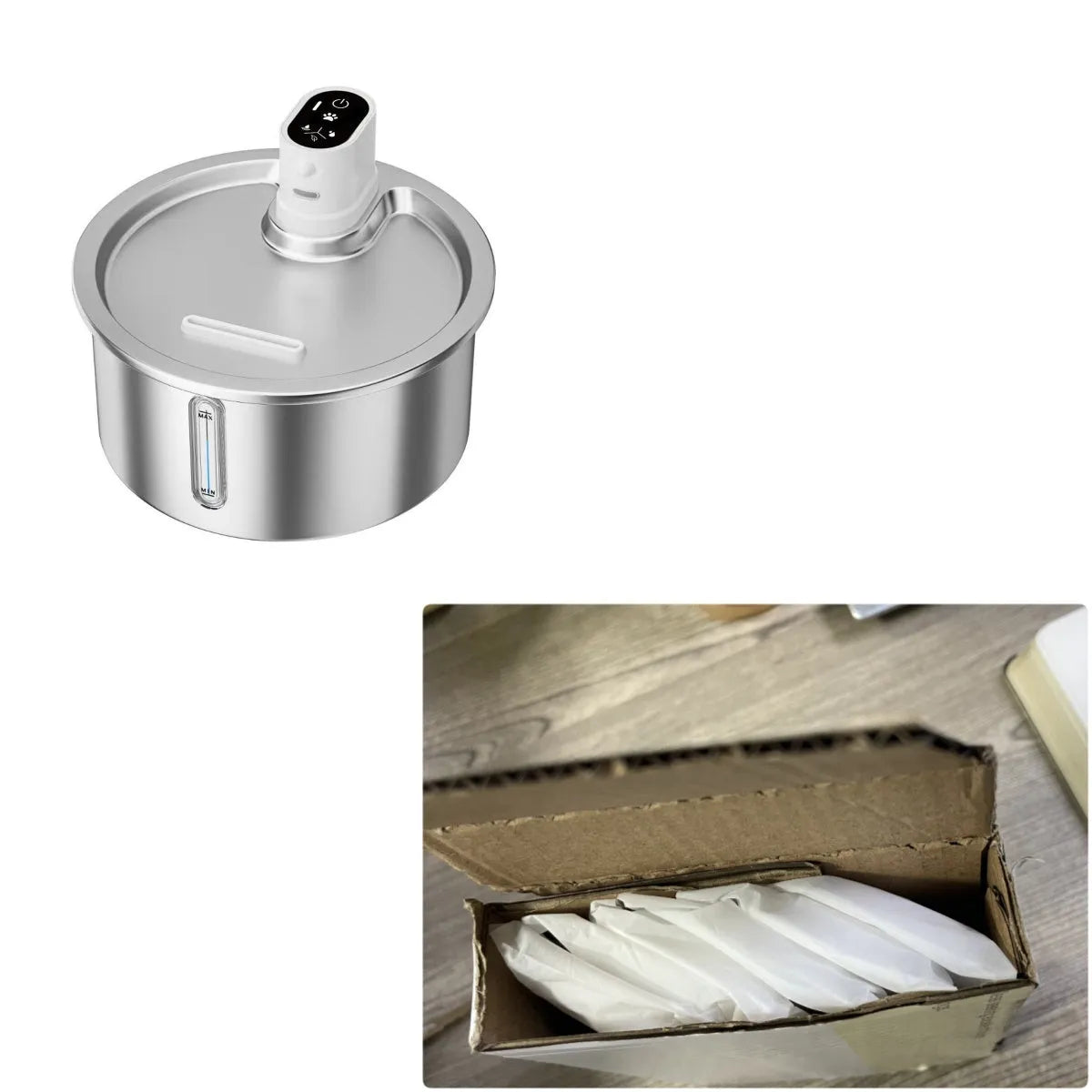 Pet Zen - Cat Water Fountain Stainless Steel Constant Temperature - 0