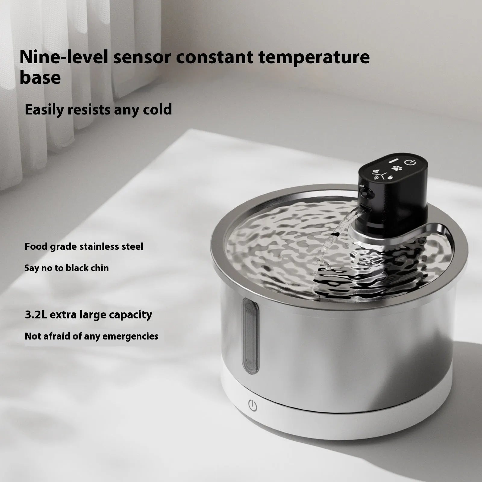 Pet Zen - Cat Water Fountain Stainless Steel Constant Temperature - 0