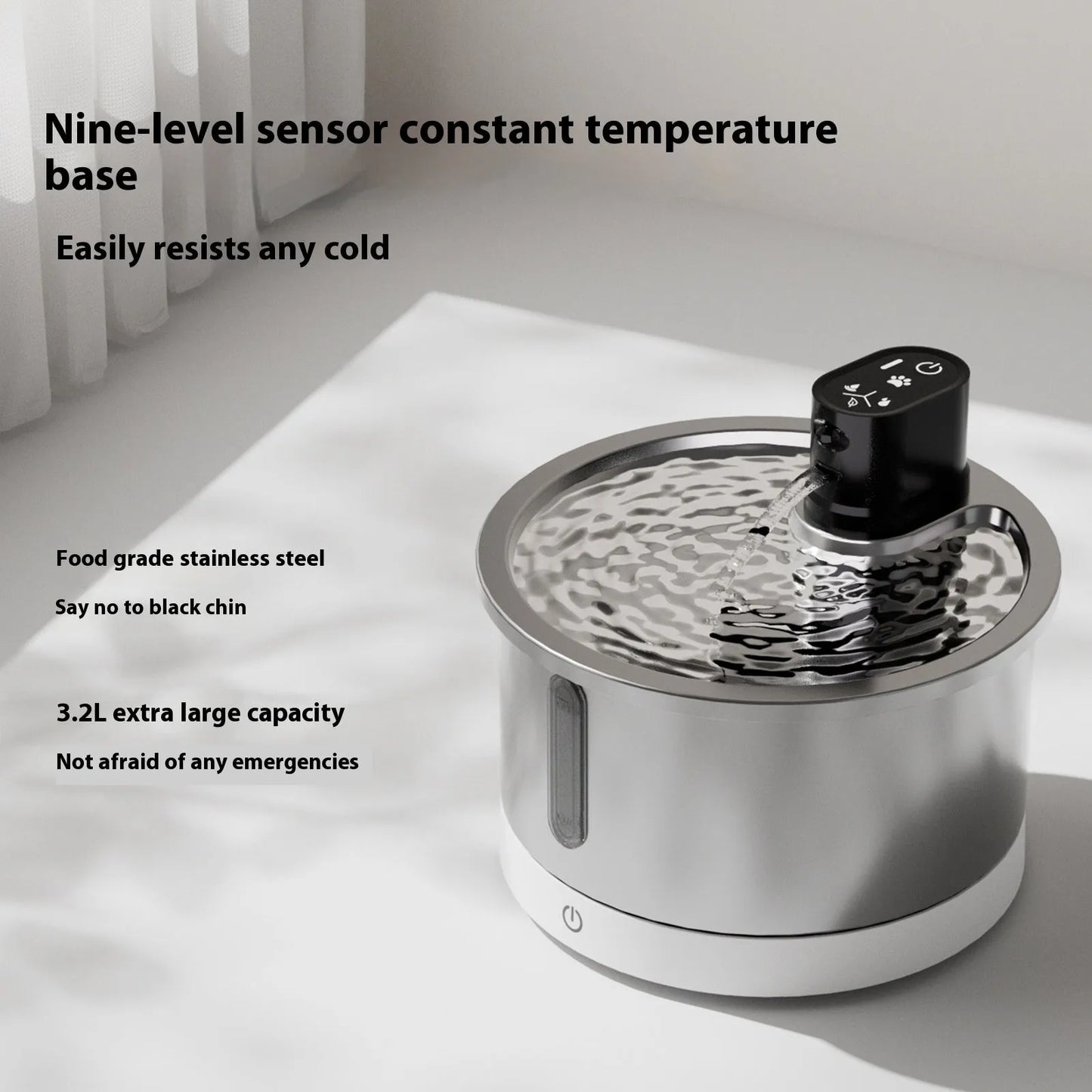 Pet Zen - Cat Water Fountain Stainless Steel Constant Temperature - 0