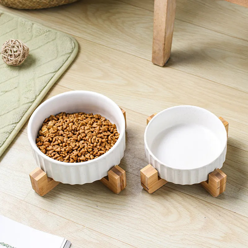 Pet Zen - Ceramic Anti Overturning And Exquisite Protection Of Cervical Vertebrae Pet Bowl - 0