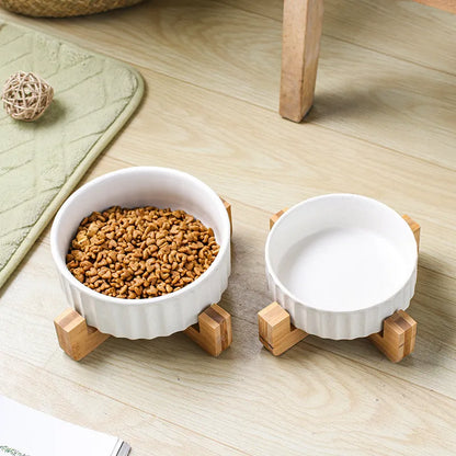 Pet Zen - Ceramic Anti Overturning And Exquisite Protection Of Cervical Vertebrae Pet Bowl - 0