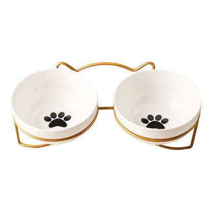 Pet Zen - Ceramic Cat Bowl Food Basin Dog Drinking Water - Cat Bowls & Feeders