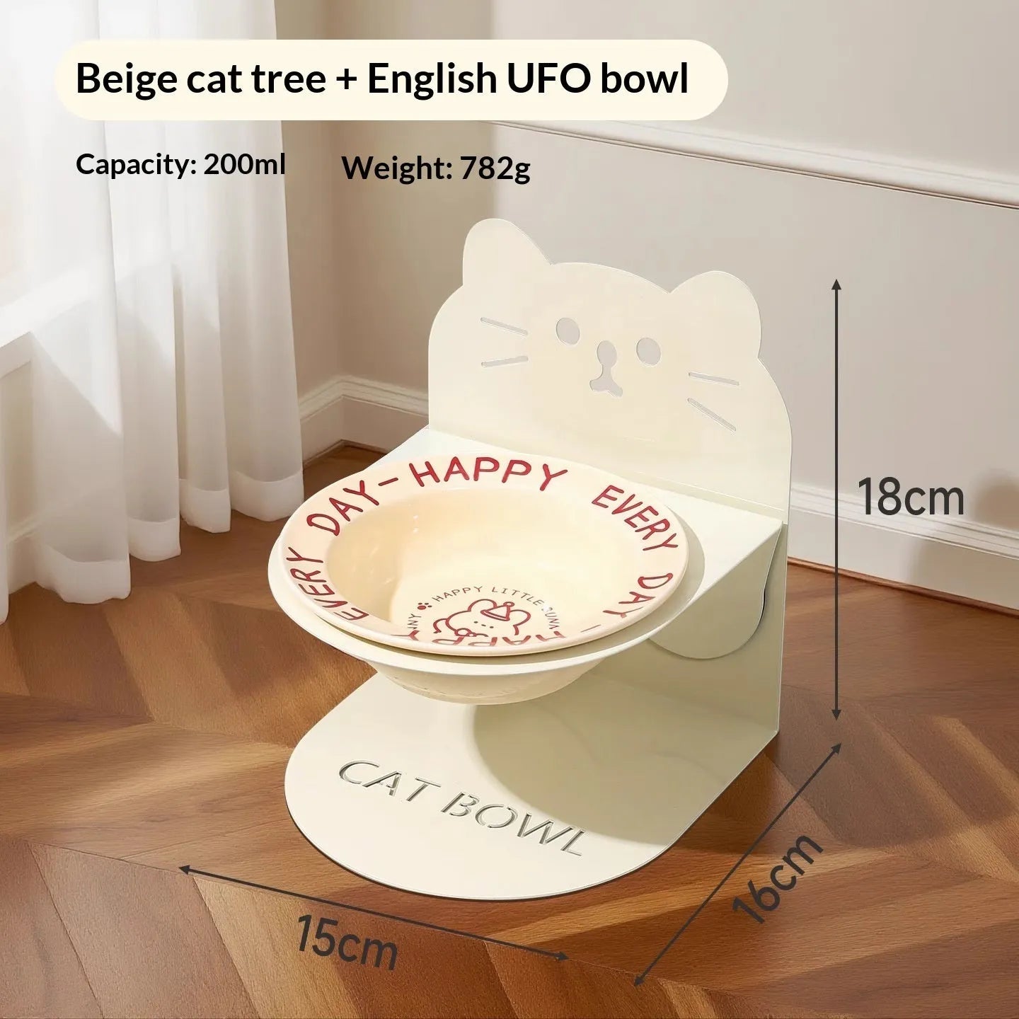 Pet Zen - Ceramic Cat Food Cat Magnetic High-legged Cat Bowl Stand Cat Food Bowl Cervical Spine Protection Dog Bowl - 0