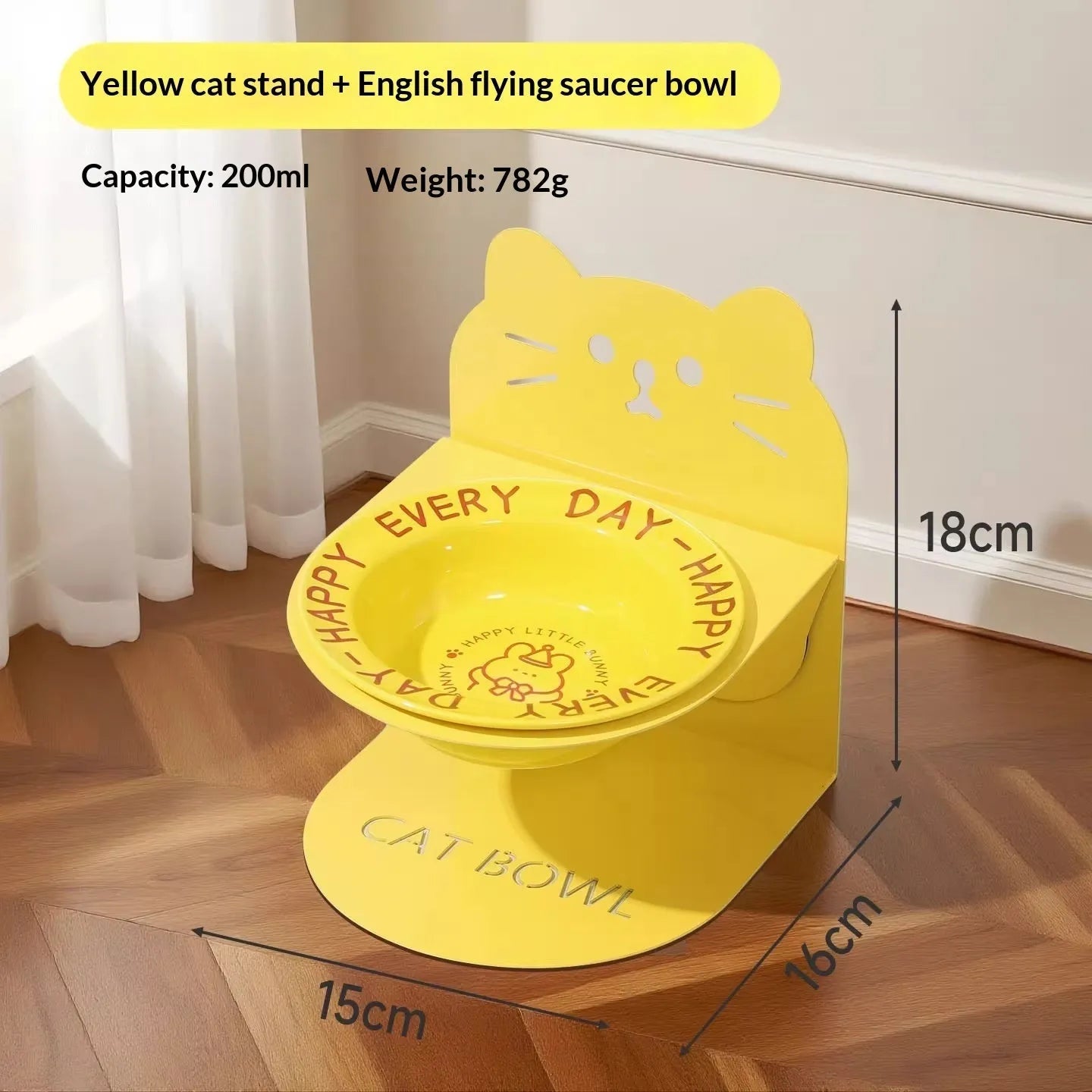 Pet Zen - Ceramic Cat Food Cat Magnetic High-legged Cat Bowl Stand Cat Food Bowl Cervical Spine Protection Dog Bowl - Cat ...