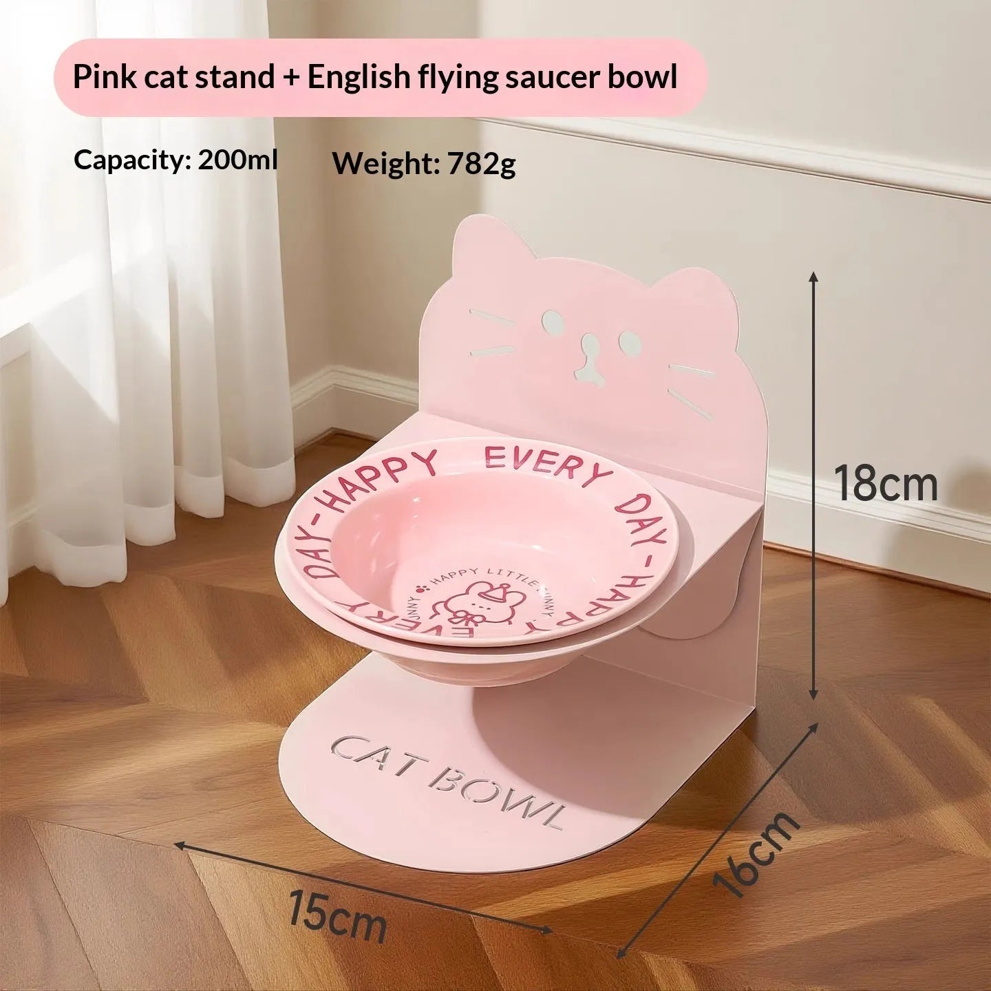 Pet Zen - Ceramic Cat Food Cat Magnetic High-legged Cat Bowl Stand Cat Food Bowl Cervical Spine Protection Dog Bowl - Cat ...